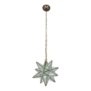 Restored Vintage Moravian Star Pendant Light For Sale