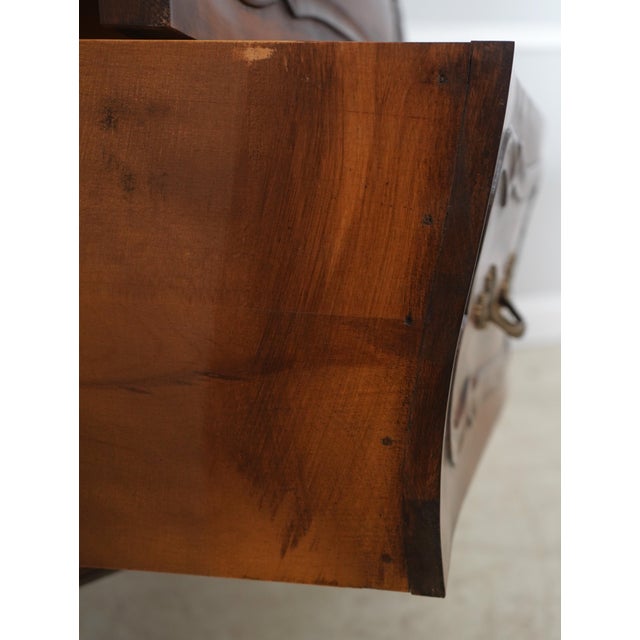 1970s Italian 3 Drawer Continental Walnut Finish Commode For Sale - Image 5 of 18