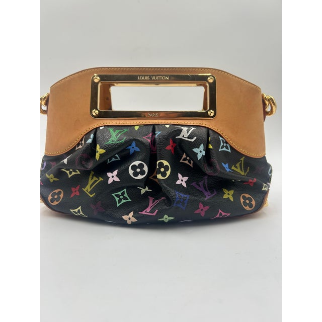 Black Louis Vuitton X Takashi Murakami Multicolore Monogram Judy Bag For Sale - Image 8 of 12