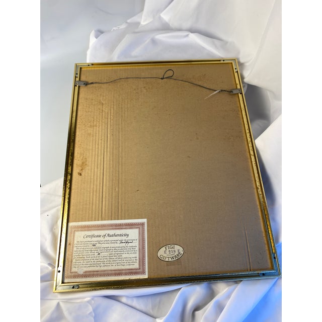 Printmaking Materials 1980s Embossed Floral Serigraph "Lilies" by David Allgood For Sale - Image 7 of 8