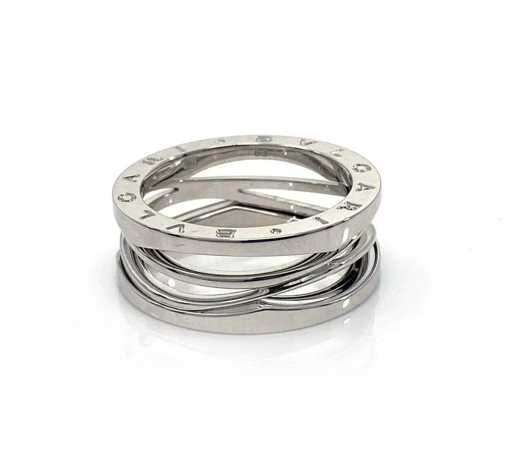 Bvlgari B.zero1 Zaha Hadid 18k White Gold 9.5mm Wide Wave Band