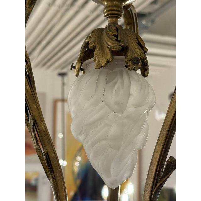 Art Nouveau Four Light Cherub Chandelier, Early 20th Century For Sale In San Francisco - Image 6 of 12
