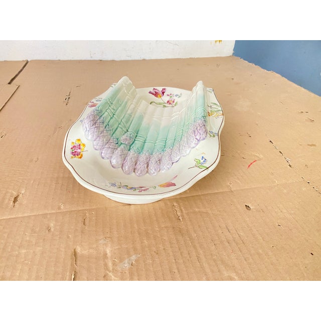 Majolica Asparagus Server, 1930s For Sale - Image 17 of 18
