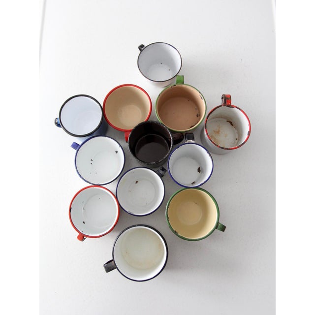 Vintage Enamelware Mug Collection Set of 12 Chairish