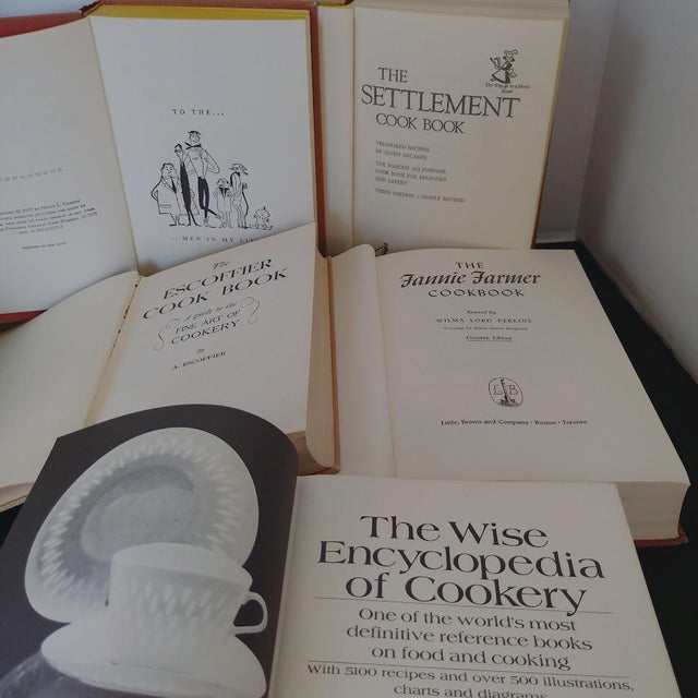 Burnt Orange Vintage Mid-Century Cookbook Classics Collection Set of 5 Warm Toned Hardcover Books For Sale - Image 8 of 8