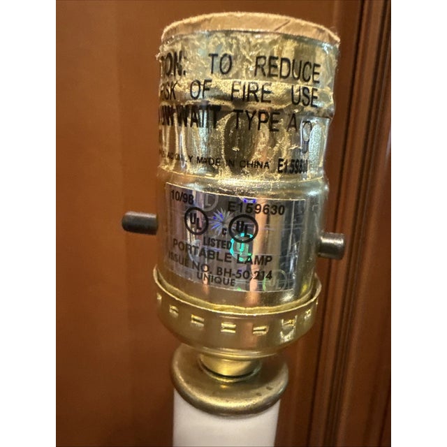 Vintage Chinoiserie Blue White Ginger Jar Milson and Louis Porcelain Table Lamp For Sale - Image 10 of 10