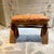 Mid-Century Modern 1960s Egypt Bohemian Distressed Saddle Leather Camel Foot Stool For Sale - Image 3 of 12