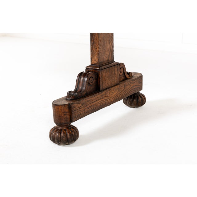 Brown 19th Century English Regency Oak Dumb Waiter For Sale - Image 8 of 11