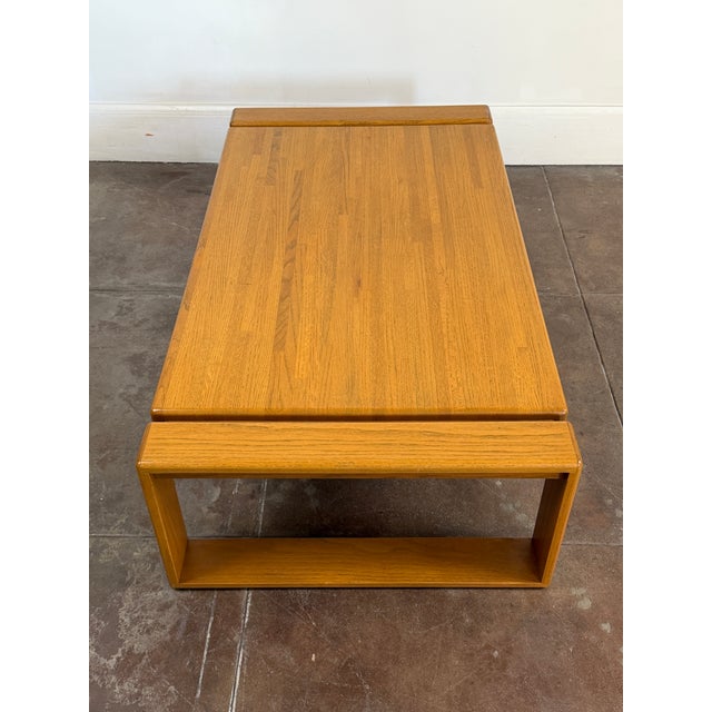 Brown Vintage 1970's Lou Hodges Oak Coffee Table For Sale - Image 8 of 13