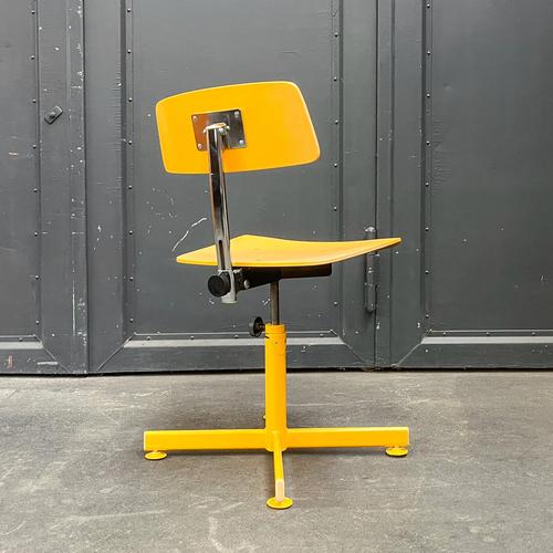 Vintage Yellow Wooden Desk Chair For Sale - Image 16 of 18