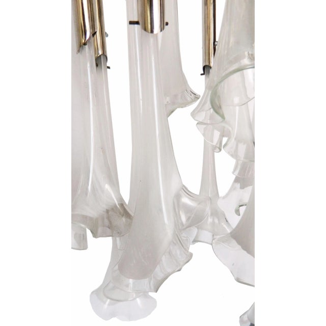 Italian Vintage Italian Murano Corolle Flower Chandelier For Sale - Image 3 of 5