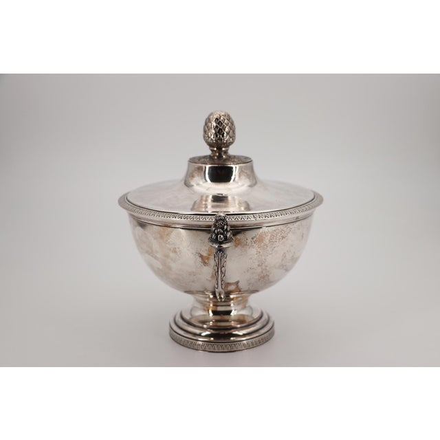 French 19th Century French Silver-Plated Tureen With Coat-of-Arms For Sale - Image 3 of 17