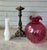 Pink Vintage Cranberry Pink Swirl Glass Tall Electric Victorian-Style Parlor Lamp For Sale - Image 8 of 12