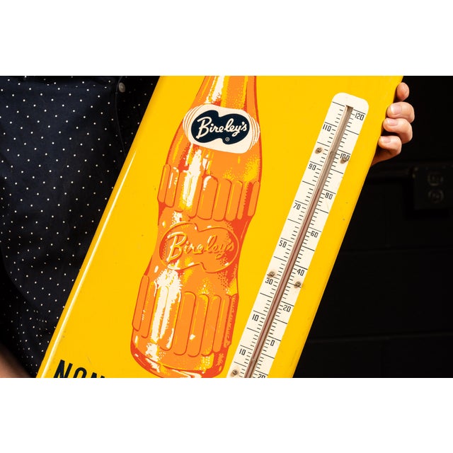 Vintage Bireley's Tin Litho Advertising Thermometer For Sale - Image 4 of 6