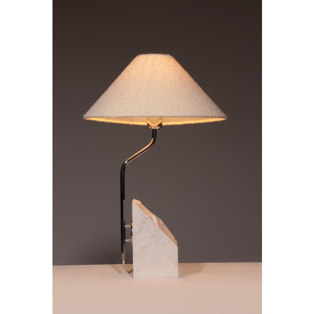 Marble and Steel Table Lamp from Bergboms Scanlicht, 1970s For Sale - Image 3 of 14