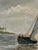 Textile Vintage Signed Sailing Ship Seascape Oil Painting For Sale - Image 7 of 12