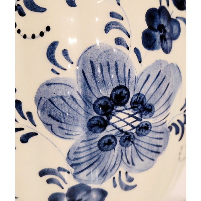 Antique Hand-Painted Delft Blue Vase, Holland, 19th Century For Sale - Image 5 of 15
