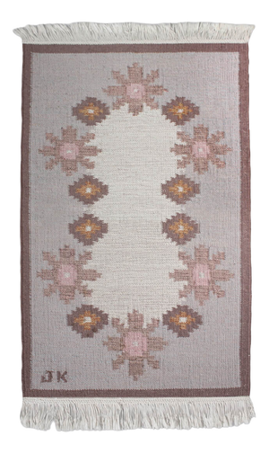 Swedish Flat-Woven Wool Rug by Karin Jönsson, 1960s