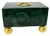 Early 20th Century Antique Malachite, Green & Gilt Metal Table Box! For Sale - Image 4 of 5