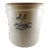 Late 19th Century Red Wing Pottery Stoneware Salt Glaze 4 Gal Crock Drop Eight + Target For Sale