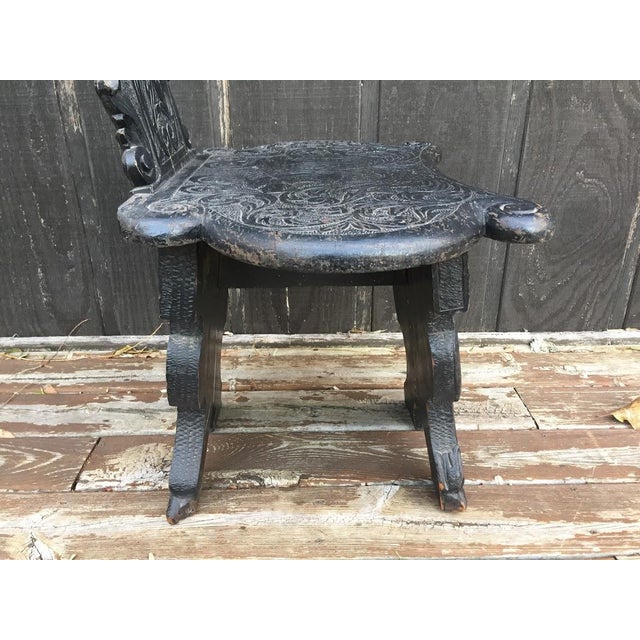 1800sly Carved Green Man Chair Chairish