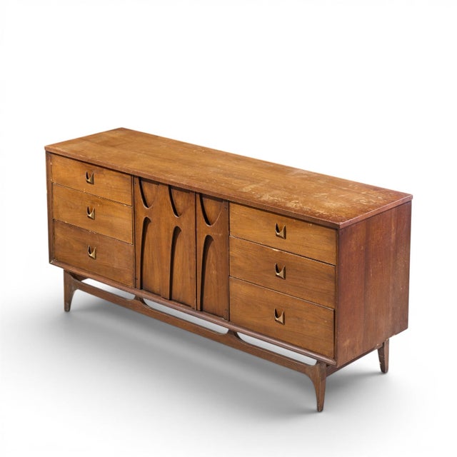 Broyhill Brasilia Mid Century Lowboy Dresser For Sale - Image 9 of 10
