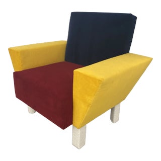 Postmodern Sottsass Style Memphis Lounge Chair For Sale