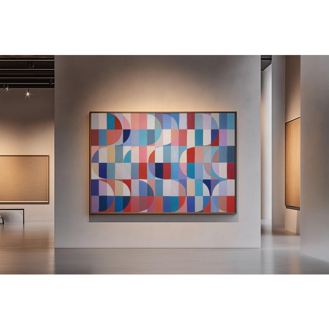 Against the Current is a painting on canvas by Spanish artist Natalia Roman. This series of abstract geometric paintings...