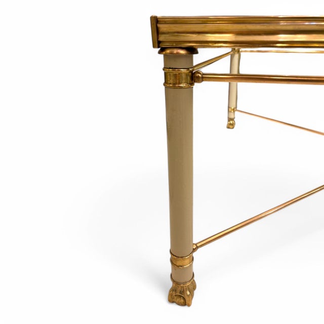 Coffee Table in Glass and Gilded Brass For Sale - Image 4 of 7