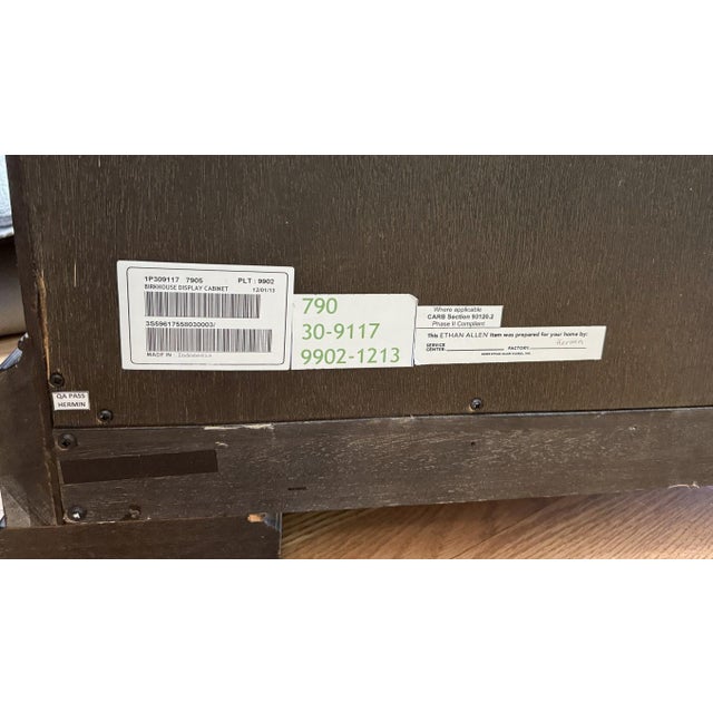 Ethan Allen Birkhouse Display Cabinet For Sale - Image 16 of 17