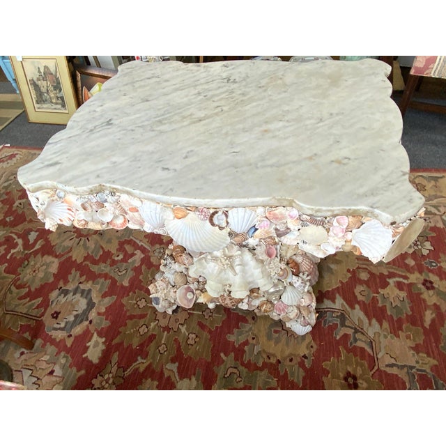 20th Century Shell Encrusted Table For Sale - Image 12 of 15