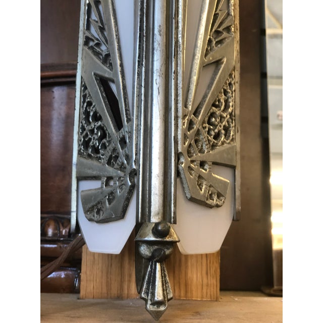 1920s Art Deco Single Sconce Theatre Light For Sale - Image 9 of 11