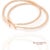 18k (750) Rose Gold Natural Diamond Hoop Earrings For Sale - Image 9 of 10