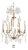 French Six-Light 1890s Crystal Chandelier with Brass Armature and Pendeloques For Sale