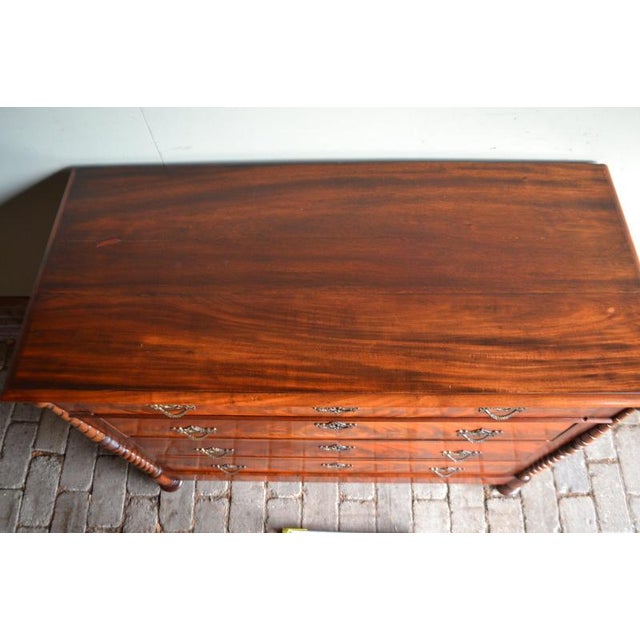 19th Century Antique Dutch Mahogany Chest of Drawers, 1820 For Sale - Image 5 of 10