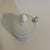 Good condition, the spoon is replaced with a porcelain spoon with a loop end. White Milk Glass with lid, Hobnail design.