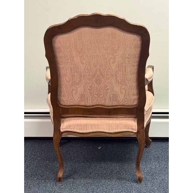 Vintage Louis XV Upholstered Fauteuil Armchairs - A Pair For Sale In New York - Image 6 of 11