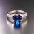 Natural Sapphire Diamond Ring 6.5 14k W Gold 3.15 TCW Certified For Sale - Image 4 of 14