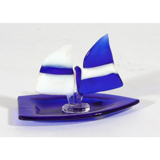 Modern Vintage Modern Murano Glass Model of Sailing Ships For Sale - Image 3 of 18