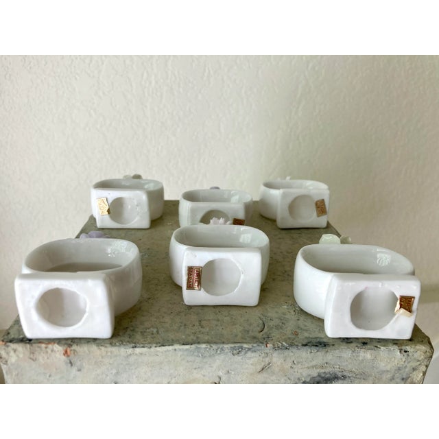Mid 20th-Century Ardalt Lenwile Porcelain China Napkins Rings- Set of 6 For Sale - Image 10 of 13