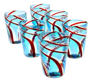 Murano Art Glass Tumblers by Silvio Piattelli, Set of 6