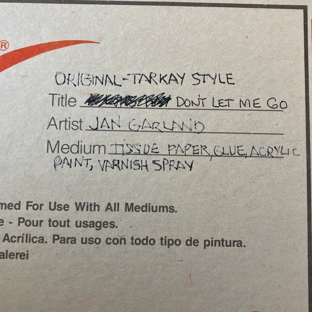 Textile 1980’s Original Painting/Collage Mother & Child Signed For Sale - Image 7 of 8