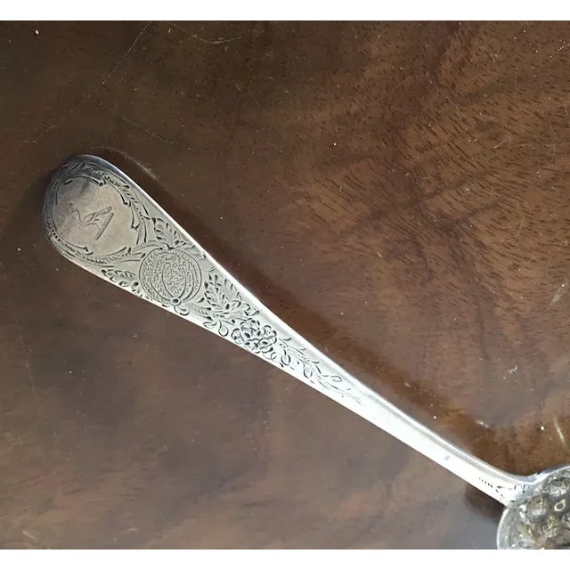 1833 Antique English Regency Silver Berry Spoon Hallmarked for William Eaton, London For Sale - Image 10 of 13
