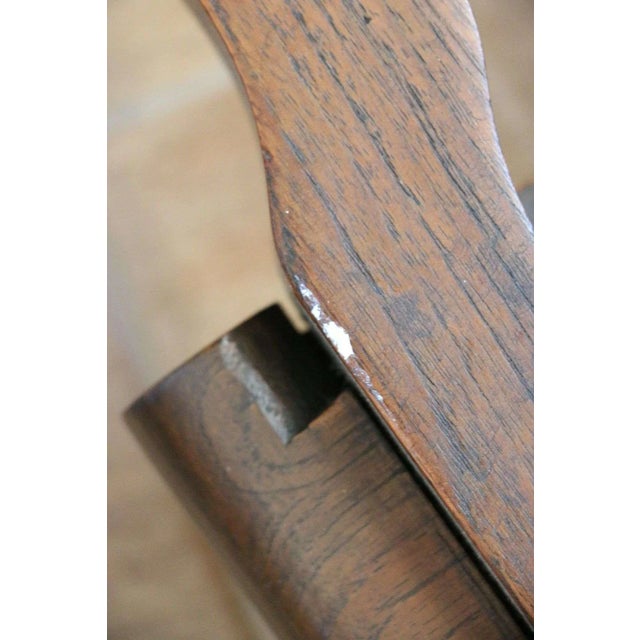 1960s Vintage Asian Rosewood Low Arm Chairs, a Pair For Sale - Image 4 of 5