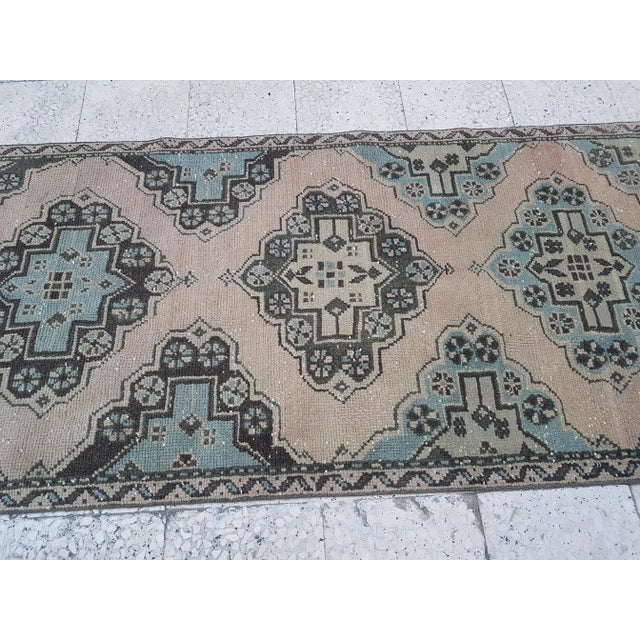 Stone Gray Vintage Oriental Anatolian Large Foyer Size Rug 3'1" X 11'7" For Sale - Image 8 of 12