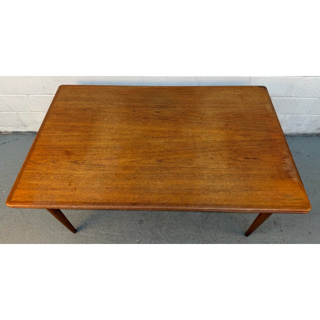 Mid 20th Century Skovmand & Andersen for Moreddi Teak Draw-Leaf Dining Table For Sale - Image 9 of 17