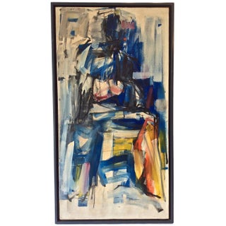 Modernist Vintage Abstract Painting For Sale