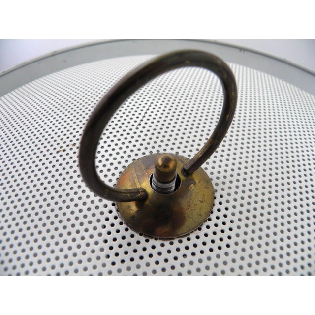 Vintage Mid-Century Modern Flying Saucer Brass Wall-Hanging Retractable Light Fixture 14" All Original For Sale In Wichita - Image 6 of 12