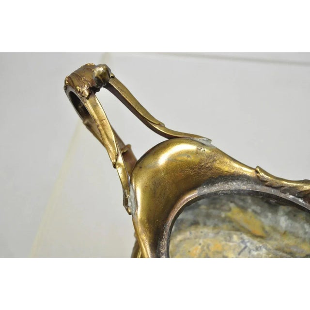 Early 20th Century French Art Nouveau Louis XV Gold Spelter Metal Planter Jardiniere Centerpiece For Sale - Image 9 of 12