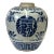 Oriental Characters Small Blue White Porcelain Ginger Jar For Sale
